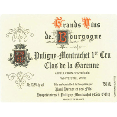 Paul Pernot Puligny-Montrachet 1er Cru Clos de la Garenne 2022 (6x75cl)