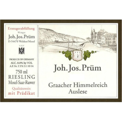 Joh. Jos. Prum Graacher Himmelreich Riesling Auslese 2019 (6x75cl)