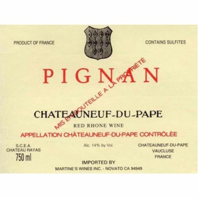 Pignan Chateauneuf Du Pape 2012 (12x75cl)