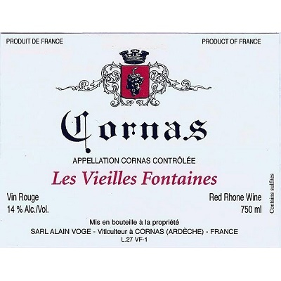 Alain Voge Cornas Les Vieilles Fontaines 2009 (1x75cl)