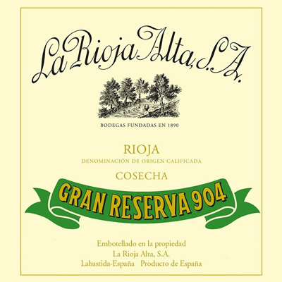 La Rioja Alta Gran Reserva 904 2009 (6x75cl)