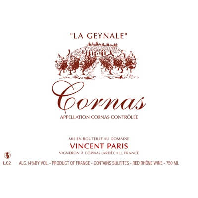 Vincent Paris Cornas La Geynale 2012 (12x75cl)