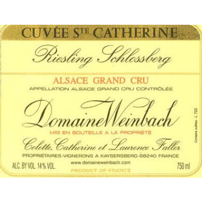Weinbach Riesling Schlossberg Grand Cru Cuvee Sainte Catherine 2016 (6x75cl)