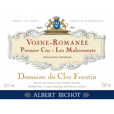 Clos Frantin (Albert Bichot) Vosne-Romanee 1er Cru Les Malconsorts 2013 (6x75cl)