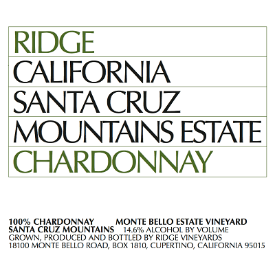 Ridge Estate Chardonnay 2023 (12x75cl)