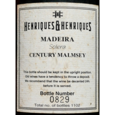 Henriques & Henriques Century Malmsey Solera 1900 (1x75cl)