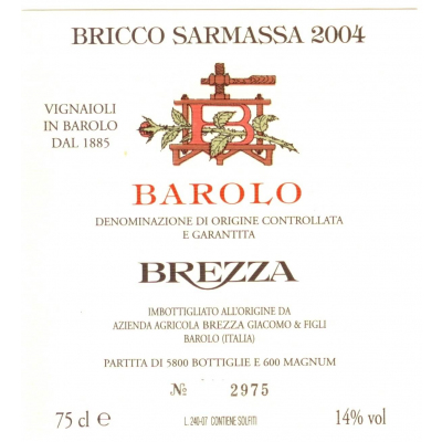 Brezza Barolo Sarmassa Vigna Bricco Riserva 2017 (6x75cl)