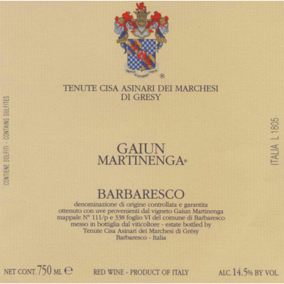 Marchesi Gresy Barbaresco Gaiun 2014 (6x75cl)