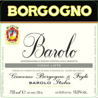Giacomo Borgogno Barolo Liste 2017 (6x75cl)