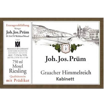 Joh. Jos. Prum Graacher Himmelreich Riesling Kabinett 2020 (3x150cl)
