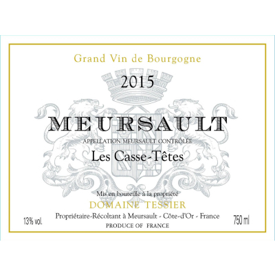 Arnaud Tessier Meursault Les Casses Tetes 2020 (3x75cl)