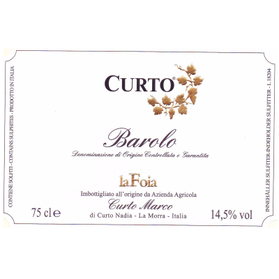 Curto Barolo La Foia 2016 (1x75cl)