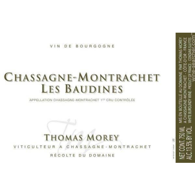 Thomas Morey Chassagne-Montrachet 1er Cru Les Baudines 2022 (6x75cl)