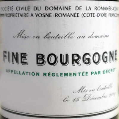 Domaine de la Romanee-Conti Fine de Bourgogne 1991 (1x70cl)
