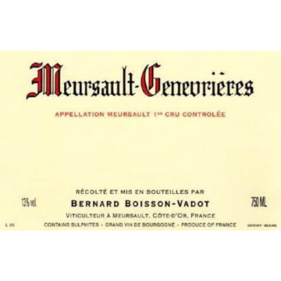 Boisson Vadot Meursault 1er Cru Genevrieres 2019 (1x75cl)