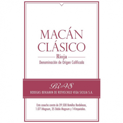 Vega Sicilia Macan Classico 2018 (6x75cl)