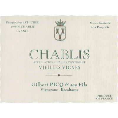 Gilbert Picq Chablis Vieilles Vignes 2022 (12x75cl)