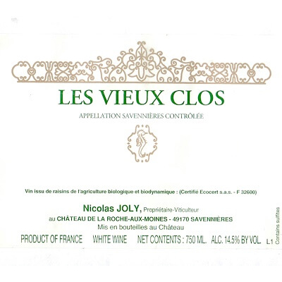 Nicolas Joly Savennieres Les Vieux Clos 2023 (6x75cl)