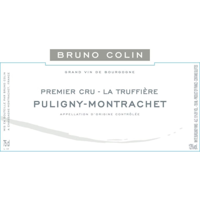 Bruno Colin Puligny-Montrachet 1er Cru La Truffiere 2019 (6x75cl)