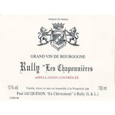 Jacqueson Rully Les Chaponnieres 2022 (6x75cl)