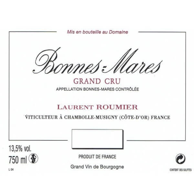 Laurent Roumier Bonnes-Mares Grand Cru 2018 (12x75cl)