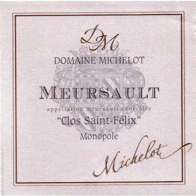 Michelot Meursault Clos Saint Felix Monopole 2017 (6x75cl)
