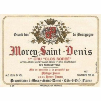 Henri Jouan Morey-Saint-Denis 1er Cru Les Sorbes VV 2022 (6x75cl)