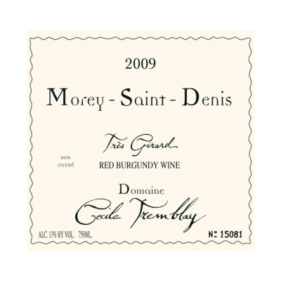 Cecile Tremblay Morey-Saint-Denis Tres Girard 2013 (1x75cl)