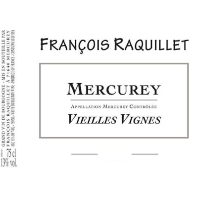 Francois Raquillet Mercurey Rouge Vv 2022 (6x75cl)