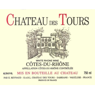 Chateau des Tours Cotes Du Rhone Blanc 2019 (12x75cl)