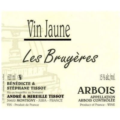 Benedicte & Stephane Tissot Arbois Bruyeres Vin Jaune 2013 (1x62cl)