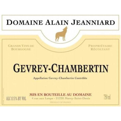 Alain Jeanniard Gevrey-Chambertin 2017 (1x75cl)