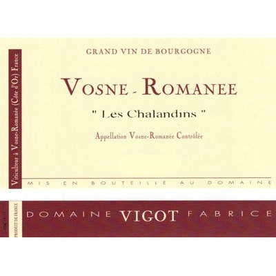 Vigot Vosne Romanee Chalandins 2012 (1x75cl)