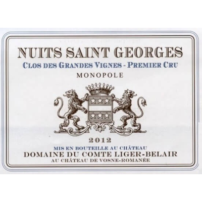 Comte Liger-Belair Nuits-Saint-Georges 1er Cru Clos des Grandes Vignes Rouge 2015 (12x75cl)