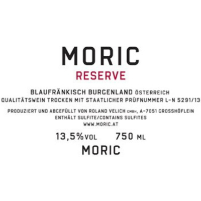 Moric Blaufrankisch Reserve 2013 (6x75cl)
