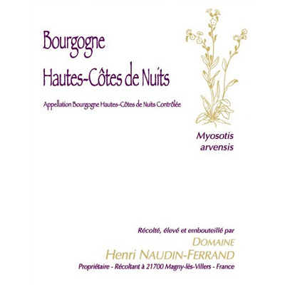 Henri Naudin-Ferrand Bourgogne Hautes Cotes Nuits Myosotis Arvensis 2022 (12x75cl)