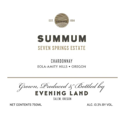 Evening Land (Seven Springs) Summum Chardonnay 2021 (12x75cl)