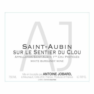 Antoine Jobard Saint Aubin 1er Cru Sur le Sentier du Clou 2021 (12x75cl)
