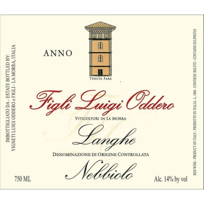 Luigi Oddero Langhe Nebbiolo 2021 (6x75cl)