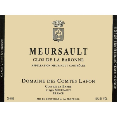Comtes Lafon Meursault Clos Baronne 2022 (3x150cl)