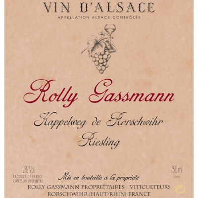 Rolly Gassmann Riesling Kappelweg Rorschwihr  2019 (6x75cl)