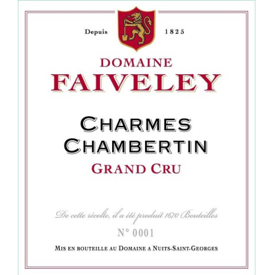 Domaine Faiveley Charmes-Chambertin Grand Cru 2017 (6x75cl)