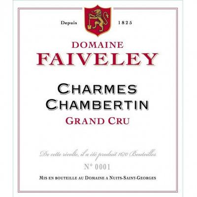 Domaine Faiveley Charmes-Chambertin Grand Cru 2019 (6x75cl)