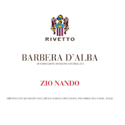 Rivetto Barbera Alba Zio Nando 2015 (1x150cl)