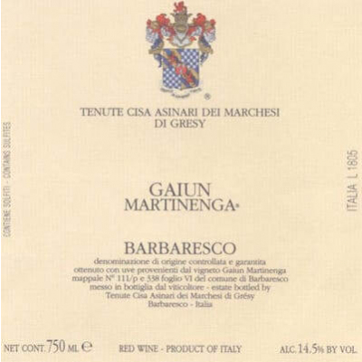 Marchesi di Gresy Barbaresco Gaiun Martinenga 2016 (6x75cl)