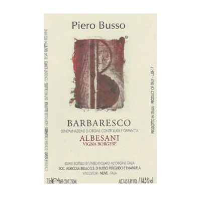 Piero Busso Barbaresco Albesani Borgese 2016 (1x150cl)