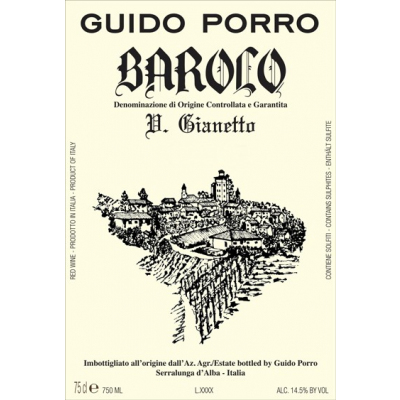 Guido Porro Barolo Gianetto 2018 (6x75cl)
