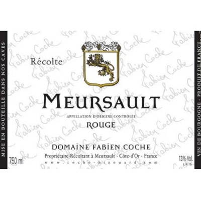 Fabien Coche Meursault Rouge 2022 (12x75cl)
