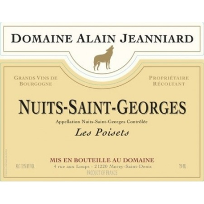 Alain Jeanniard Nuits-Saint-Georges Les Poisets 2022 (6x75cl)