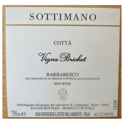 Sottimano Barbaresco Cotta Vigna Brichet 1996 (1x75cl)